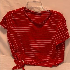 Red and white striped T-shirt